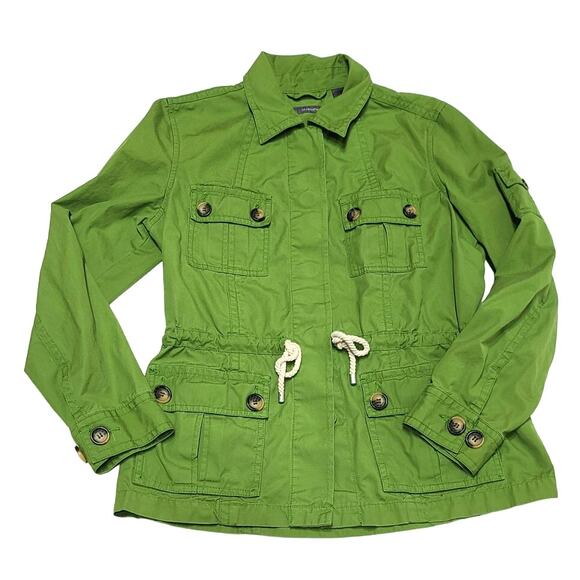 Liz Claiborne Jackets & Blazers - Liz Claiborne Kelly Green cotton trench jacket women's medium